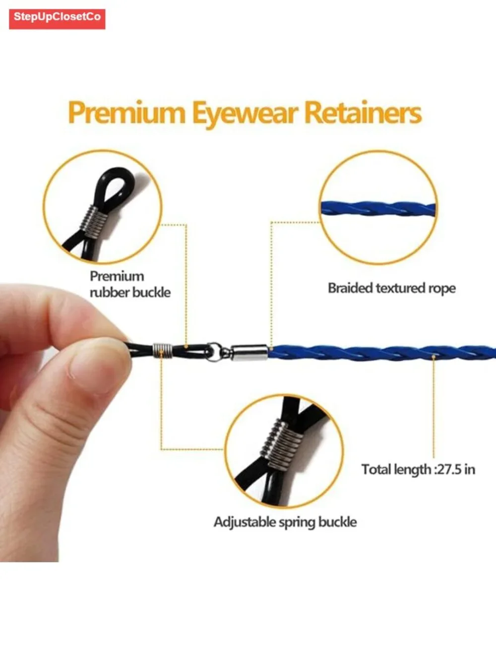 6 Pcs Leather Eyeglass Straps Holders for Women Men Kids Sunglasses Retainer